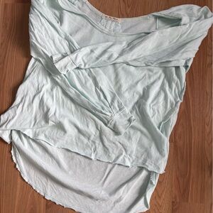 Free people sky blue oversized shirt